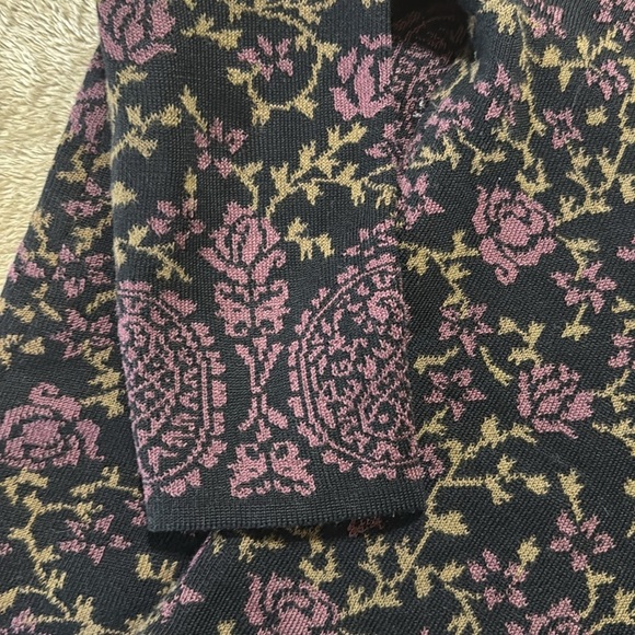 Peruvian Connection Trendy 100% Prima Cotton Floral 3/4 Sleeve Sweater Dress - Picture 8 of 11